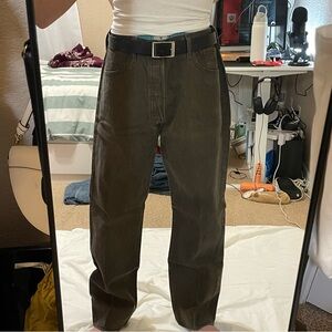 men’s Levi’s 501 brown baggy straight jeans - 36 x 32